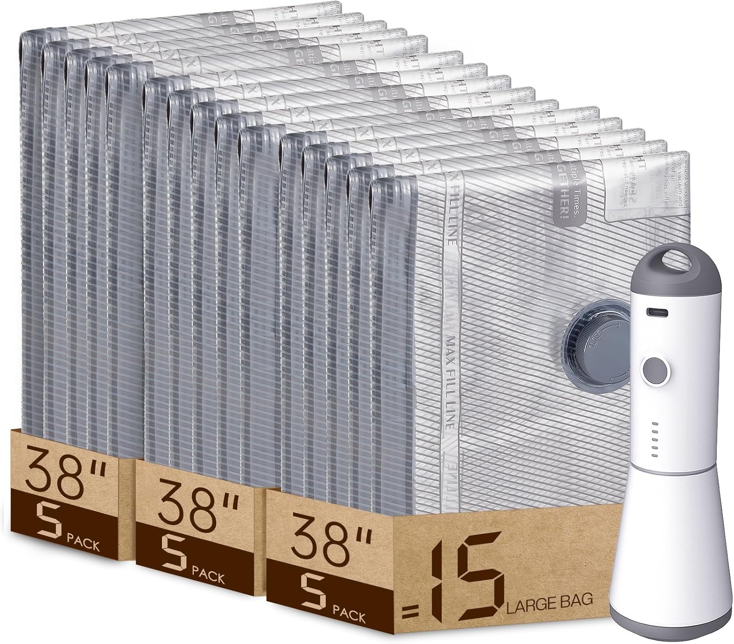 Rechargeable Vacuum Bags for Travel – Save 80% Space in Your Luggage