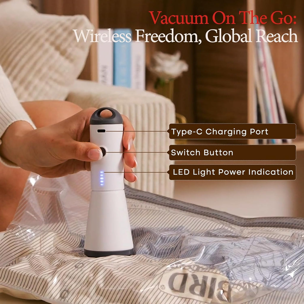 Rechargeable Vacuum Bags for Travel – Save 80% Space in Your Luggage
